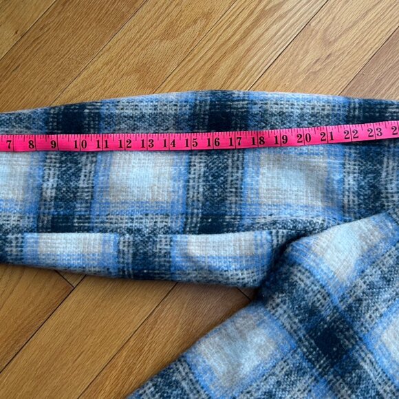 Women's Tall Check Longline Wool Coat - Picture 8 of 8